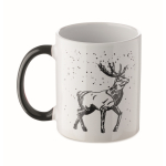 Caneca de cerâmica com motivo natalício e asa a condizer 300 ml cor preto