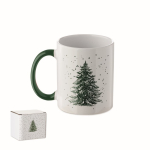 Caneca de cerâmica com motivo natalício e asa a condizer 300 ml