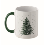 Caneca de cerâmica com motivo natalício e asa a condizer 300 ml
