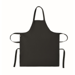Avental com bolsos dianteiros e ajustável no pescoço 240 g/m2 cor preto quinta vista