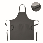 Avental com bolsos dianteiros e ajustável no pescoço 240 g/m2 cor cinzento-escuro