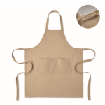 Avental com bolsos dianteiros e ajustável no pescoço 240 g/m2 cor camel