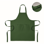 Avental com bolsos dianteiros e ajustável no pescoço 240 g/m2 cor verde-escuro