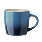 Caneca de cerâmica em várias cores degradê 300 ml cor azul oitava vista