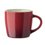 Caneca de cerâmica em várias cores degradê 300 ml cor vermelho oitava vista