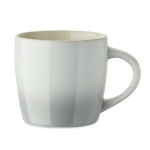 Caneca de cerâmica em várias cores degradê 300 ml cor branco oitava vista