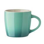 Caneca de cerâmica em várias cores degradê 300 ml cor turquesa oitava vista