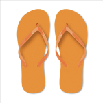 Havaianas de plástico monocromáticas e personalizáveis cor cor-de-laranja