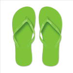Havaianas de plástico monocromáticas e personalizáveis cor verde-lima