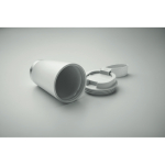 Copo de parede dupla de viagem com tira de rPET 300 ml cor branco