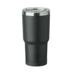 Copo de aço inoxidável com tampa de orifício deslizante 500 ml cor preto oitava vista