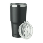 Copo de aço inoxidável com tampa de orifício deslizante 500 ml cor preto