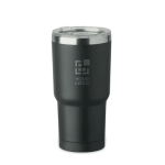 Copo de aço inoxidável com tampa de orifício deslizante 500 ml cor preto vista principal