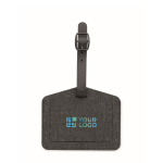 Etiqueta de bagagem de PU e rPET para dispositivos Apple® cor preto vista principal