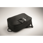 Mochila preta para portátil de rPET resistente à água 16'' cor preto vista fotografia