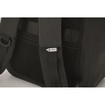 Mochila preta para portátil de rPET resistente à água 16'' cor preto vista fotografia