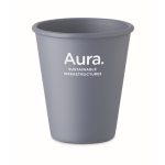 Copo reutilizável de parede única feito de milho 200 ml cor preto mate vista principal