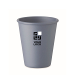 Copo reutilizável de parede única feito de milho 200 ml cor preto mate vista principal