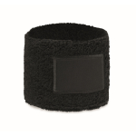 Pulseira para exercício de polialgodão com rebordo personalizável cor preto