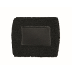 Pulseira para exercício de polialgodão com rebordo personalizável cor preto segunda vista