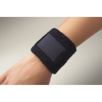 Pulseira para exercício de polialgodão com rebordo personalizável cor azul-marinho vista fotografia quinta vista