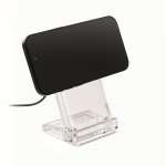 Suporte transparente para o telemóvel com carregador sem fios 15 W cor transparente terceira vista