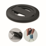 Suporte circular magnético para iPhone® com abre-caricas cor preto