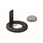 Suporte circular magnético para iPhone® com abre-caricas cor preto segunda vista