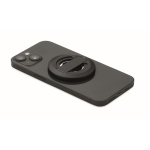 Suporte circular magnético para iPhone® com abre-caricas cor preto terceira vista