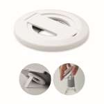 Suporte circular magnético para iPhone® com abre-caricas cor branco