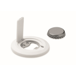 Suporte circular magnético para iPhone® com abre-caricas cor branco segunda vista