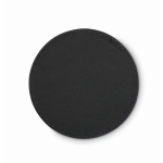 Base para copos redonda de couro sintético para personalizar cor preto segunda vista