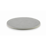 Base para copos redonda de couro sintético para personalizar cor cinzento-escuro