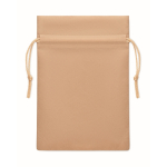 Saquito de cordão monocromático para oferecer de rPET 20 x 30 cm cor marfim segunda vista