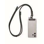 Lanyard para telemóvel com cabo de carga e transferência de dados cor preto segunda vista