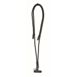 Lanyard para telemóvel com cabo de carga e transferência de dados cor preto terceira vista