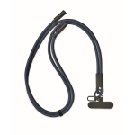 Lanyard para telemóvel com cabo de carga e transferência de dados cor azul-marinho