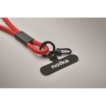 Lanyard para telemóvel com cabo de carga e transferência de dados vista principal