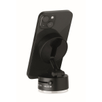 Suporte magnético para telemóvel com possibilidade de carga cor preto quinta vista