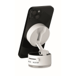 Suporte magnético para telemóvel com possibilidade de carga cor branco quinta vista