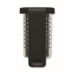 Infusor de chá feito de aço inoxidável com gancho de plástico cor preto quinta vista