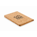 Porta-passaportes de cortiça com compartimento para cartões cor bege vista principal quarta vista