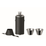 Cantil de aço inoxidável com 2 copitos 230 ml e 20 ml cor preto segunda vista