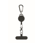 Suporte retráctil para telemóvel ou cartão de identificação cor preto