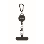 Suporte retráctil para telemóvel ou cartão de identificação cor preto vista principal