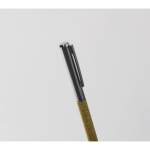 Caneta giratória feita de materiais reciclados, tinta azul cor verde vista fotografia quarta vista