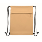 Mochila de cordão de rPET e PU com bolso frontal segunda vista