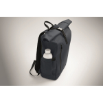 Mochila de fecho roll-top para portátil com manga para trolley 15'' cor azul vista fotografia oitava vista