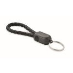 Pulseira trançada com cabo de carga e transferência de dados 60 W cor preto sexta vista