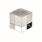 Elegante prémio em forma de cubo de vidro para personalizar cor transparente